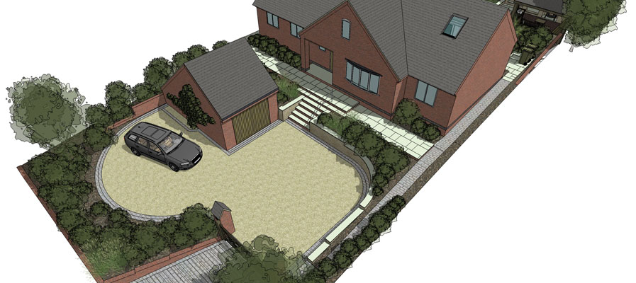 Front Driveway and Walling