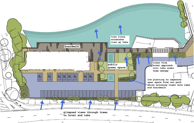 Commercial landscape plan - initial concept