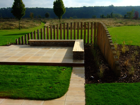 Windbreak and Seating Area - Nottinghamshire