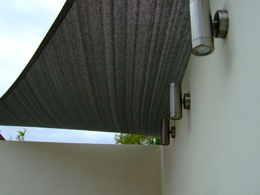 Shade sail and Lighting