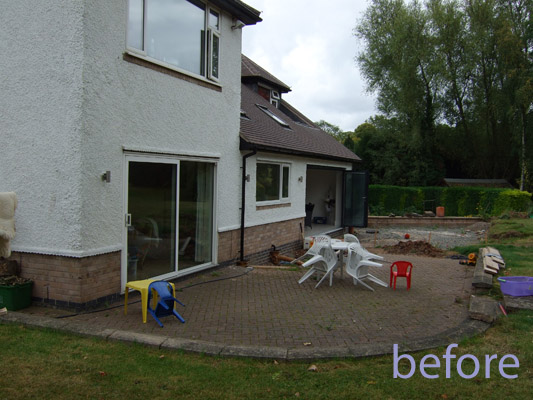 patio project, before
