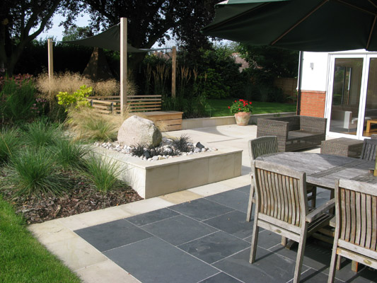 Raised bed and Shade Sail